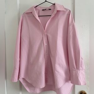 Zara pink button down